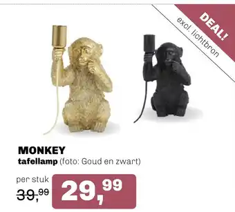 Trendhopper Monkey tafellamp aanbieding