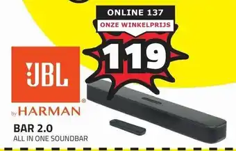 BoXXer JBL by HARMAN Bar 2.0 saundbar aanbieding