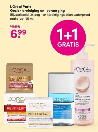 DA L'Oreal Paris gezichtsverzorging en -reiniging 1+1 aanbieding