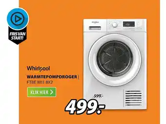 Expert Whirlpool warmtepompdroger | ftbe m11 8x2 aanbieding