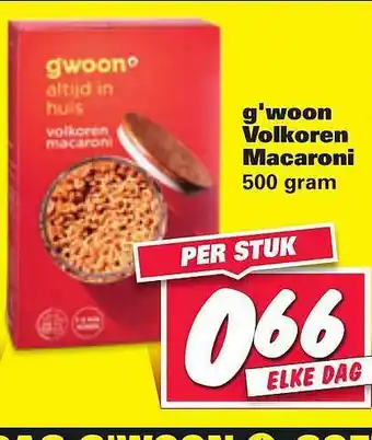 Nettorama G'woon volkoren macaroni 500 gram aanbieding