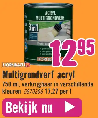 Hornbach Multigrondverf acryl aanbieding