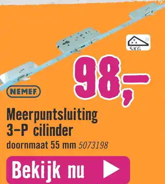 Hornbach Meerpuntsluiting 3-P cilinder aanbieding