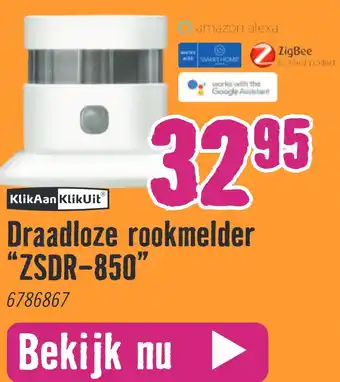 Hornbach Draadloze rookmelder "ZSDR-850" aanbieding