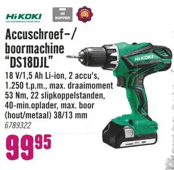 Hornbach Accuschroef-/ boormachine "DS18DJL" “DS18D aanbieding