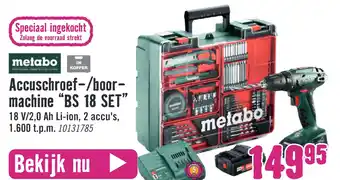 Hornbach Accuschroef-/boor- machine "BS 18 ŞET" aanbieding