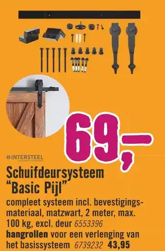 Hornbach Schuifdeursysteem "Basic Pijl" aanbieding