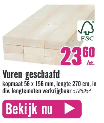 Hornbach Vuren geschaafd aanbieding