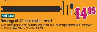 Hornbach Verlengrail 45 centimeter zwart aanbieding