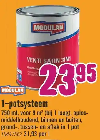 Hornbach 1-potsysteem aanbieding