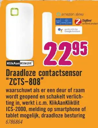 Hornbach Draadloze contactsensor "ZCTS-808" aanbieding