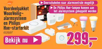 Hornbach Voordeelpakket WoonVeilig- alarmsysteem en Philips Hue-starterkit aanbieding