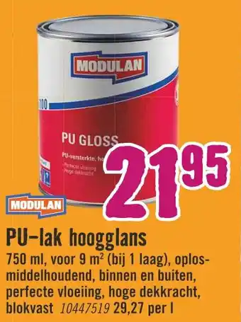 Hornbach PU-lak hoogglans aanbieding