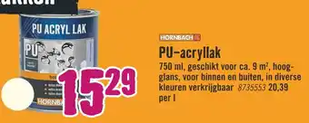 Hornbach PU-acryllak aanbieding