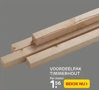 Praxis Voordeelpak timmerhout aanbieding