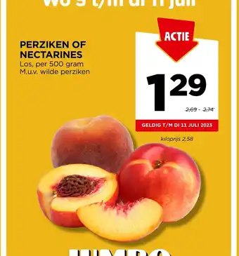 Jumbo PERZIKEN OF NECTARINES Los, per 500 gram aanbieding