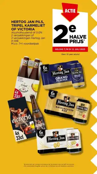 Jumbo HERTOG JAN PILS, TRIPEL KARMELIET OF VICTORIA Alcoholhoudend of 0.0% 2 verpakkingen of 2 verpakkingen Hertog Jan in blik aanbieding