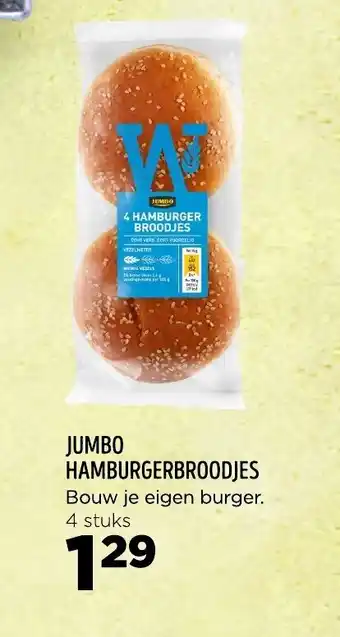 Jumbo JUMBO HAMBURGERBROODJES Bouw je eigen burger. 4 stuks aanbieding