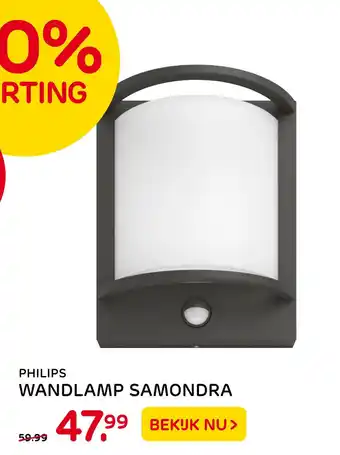 Praxis Philips wandlamp samondra aanbieding