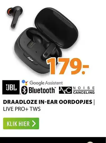 Expert Jbl draadloze in-ear oordopjes | live pro+ tws aanbieding