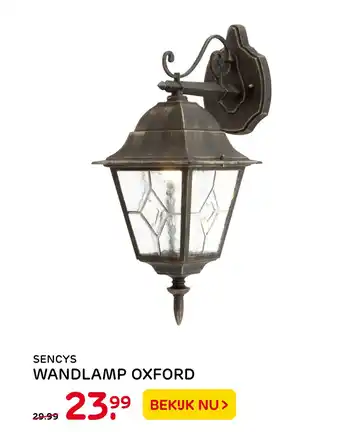 Praxis Sencys wandlamp oxford aanbieding