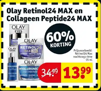 Kruidvat Olay Retinol24 MAX en Collageen Peptide24 MAX aanbieding