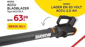 Praxis Worx accu bladblazer aanbieding