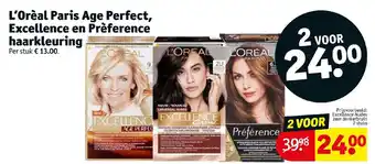 Kruidvat L'Oréal Paris Age Perfect, Excellence en Prèference haarkleuring aanbieding