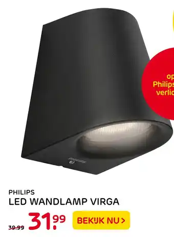 Praxis Philips led wandlamp virga aanbieding