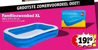 Kruidvat Familiezwembad XL 262 x 175 x 51 cm aanbieding