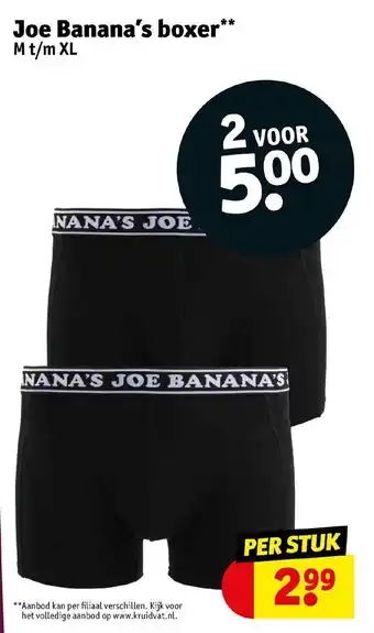 Kruidvat Joe Banana's boxer** M t/m XL aanbieding