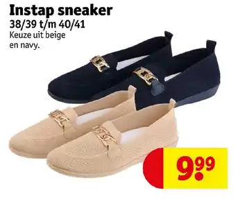 Kruidvat Instap sneaker 38/39 t/m 40/41 Keuze uit beige en navy. aanbieding