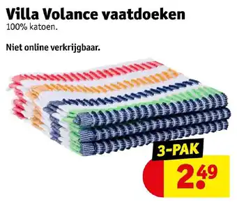 Kruidvat Villa Volance vaatdoeken 100% katoen. 3-PAK aanbieding