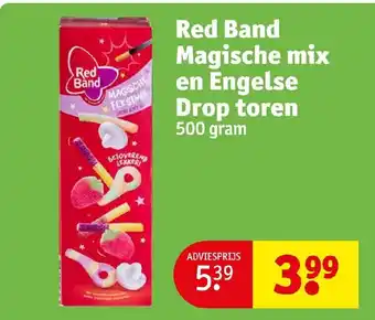 Kruidvat Red Band Magische mix en Engelse Drop toren 500 gram aanbieding