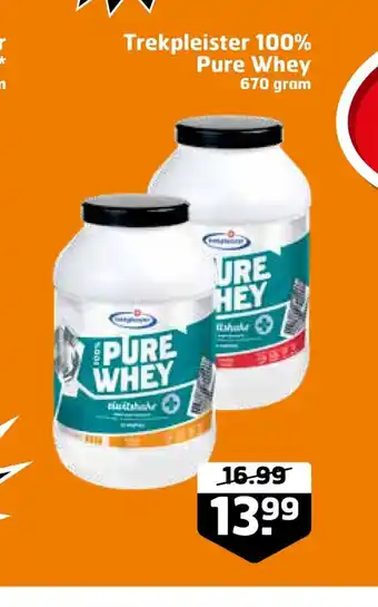 Trekpleister 100% Pure Whey 670 gram aanbieding