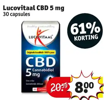 Kruidvat Lucovitaal CBD 5mg 30 capsules aanbieding
