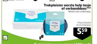 Trekpleister Eerste hulp tasje of verbanddoos*** Ideaal voor onderweg. aanbieding