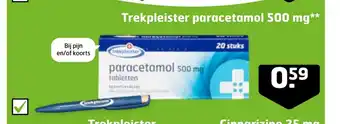 Trekpleister Paracetamol 500 mg** aanbieding