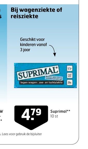 Trekpleister Bij wagenziekte of reisziekte aanbieding