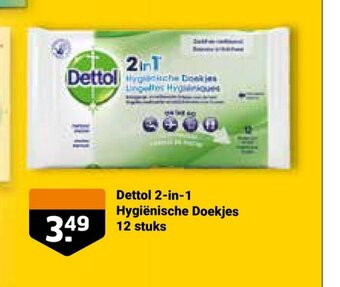 Trekpleister Dettol 2-in-1 Hygiënische Doekjes aanbieding