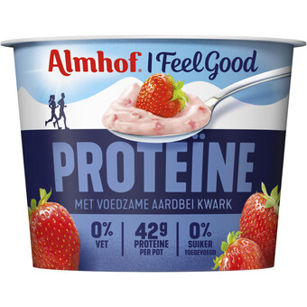 Albert Heijn Almhof proteine kwark aardbei aanbieding