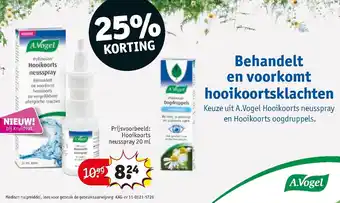 Kruidvat A.Vogel Hooikoorts neusspray en oogdruppels aanbieding