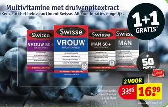 Kruidvat Swisse Multivitamine met druivenpitextract assortiment aanbieding