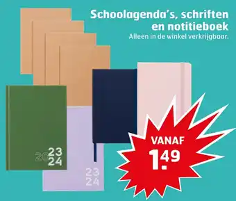 Trekpleister Schoolagenda's, schriften en notitieboek aanbieding