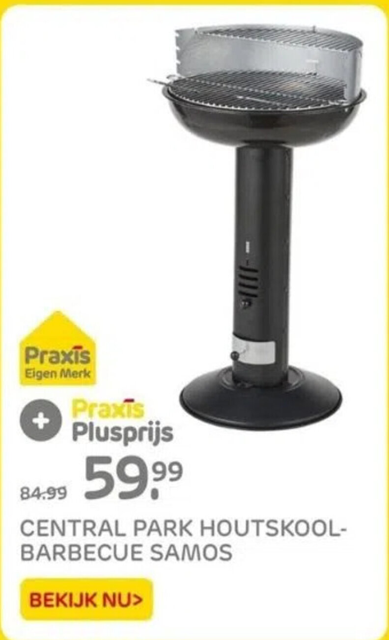 CENTRAL PARK HOUTSKOOLBARBECUE SAMOS aanbieding bij Praxis