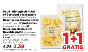PLUS Ravioli 3 kazen, aanbieding