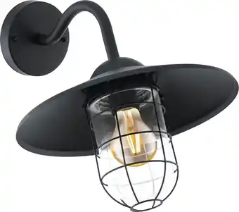 Bol.com Eglo melgoa wandlamp buiten - e27 - 30 cm - zwart aanbieding