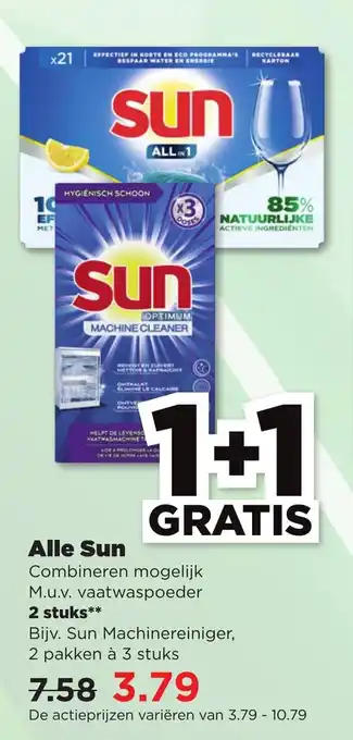 PLUS Sun Machinereiniger 2 pakken aanbieding