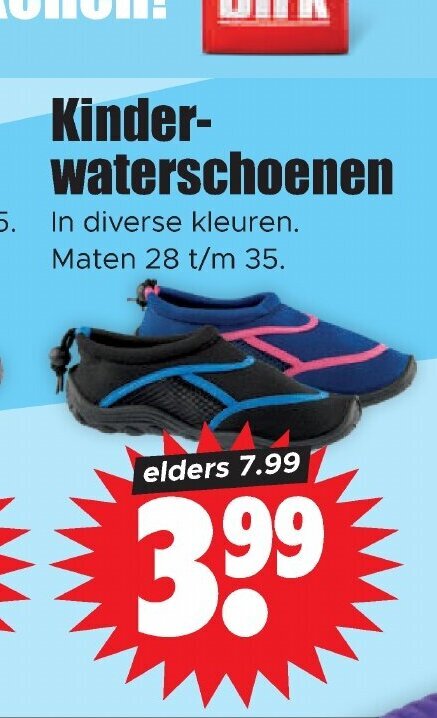 Kinder waterschoenen aanbieding bij Dirk