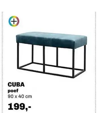 Trendhopper Cuba poef 90 x 40 cm aanbieding